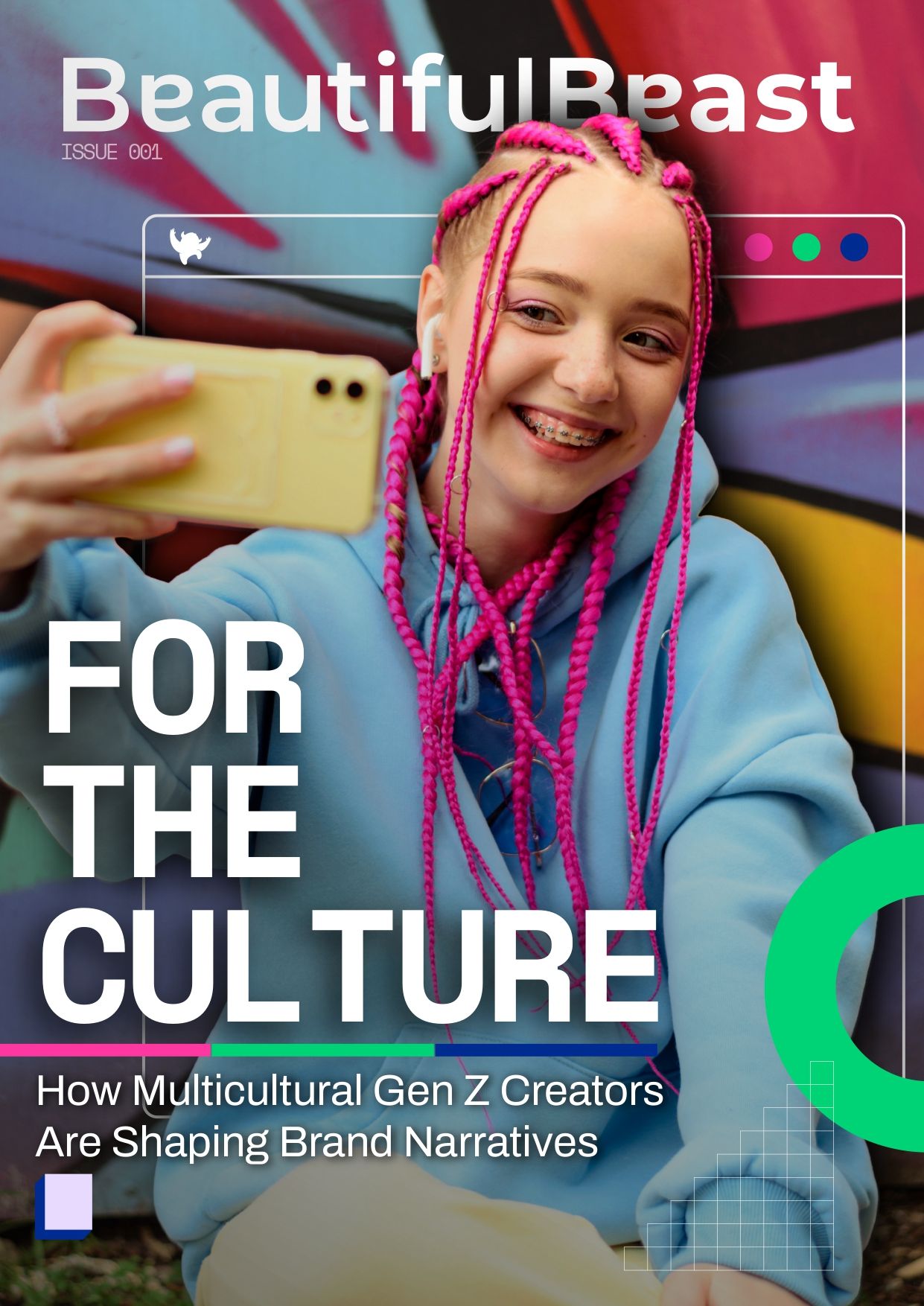 Cover of For the Culture, a Beautiful Beast report about multicultural Gen Z creators.
